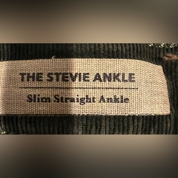 AG ADRIANO GOLDSCHMIED The Stevie Ankle Green Corduroy Jeans 27R - Picture 6 of 7